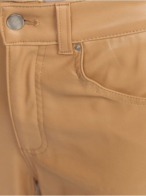 DILVIN Pantalon Droit Taille Haute En Simili Cuir - Kiabi DILVIN Pantalon Droit Taille Haute En Simili Cuir - Kiabi
