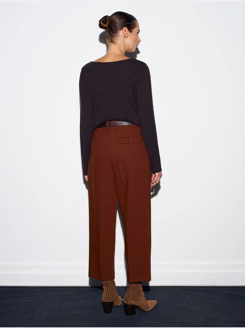 DILVIN Pantalon Droit Tailleur Femme Marron - Kiabi