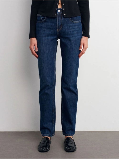 Dilvin pantalon en denim droit à taille haute - Kiabi Dilvin pantalon en denim droit à taille haute - Kiabi