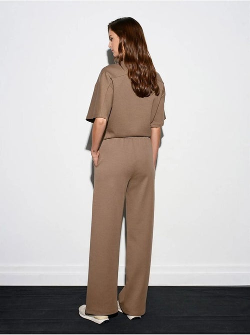 DILVIN Pantalon En Maille À Jambe Large - Kiabi DILVIN Pantalon En Maille À Jambe Large - Kiabi