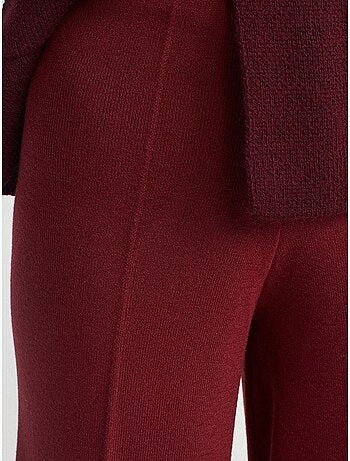 DILVIN Pantalon En Maille À Jambe Large Femme