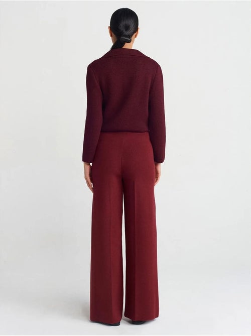DILVIN Pantalon En Maille À Jambe Large Femme - Kiabi DILVIN Pantalon En Maille À Jambe Large Femme - Kiabi
