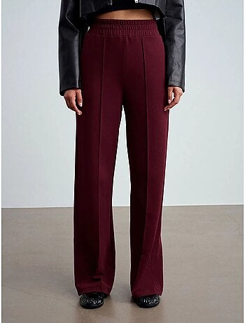 DILVIN Pantalon En Maille À Jambe Large