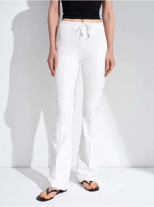 DILVIN Pantalon Évasé En Jersey À Taille Mi-haute Et Lien - Kiabi DILVIN Pantalon Évasé En Jersey À Taille Mi-haute Et Lien - Kiabi