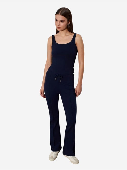 DILVIN Pantalon Évasé En Jersey À Taille Mi-haute Et Lien - Kiabi DILVIN Pantalon Évasé En Jersey À Taille Mi-haute Et Lien - Kiabi