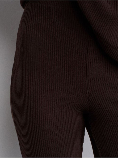 DILVIN Pantalon Évasé En Maille, Taille Haute - Kiabi