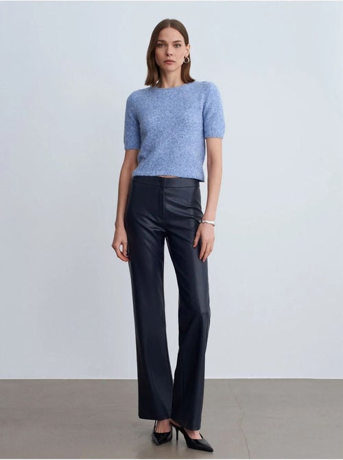 DILVIN Pantalon Évasé Femme En Simili Cuir - Kiabi DILVIN Pantalon Évasé Femme En Simili Cuir - Kiabi