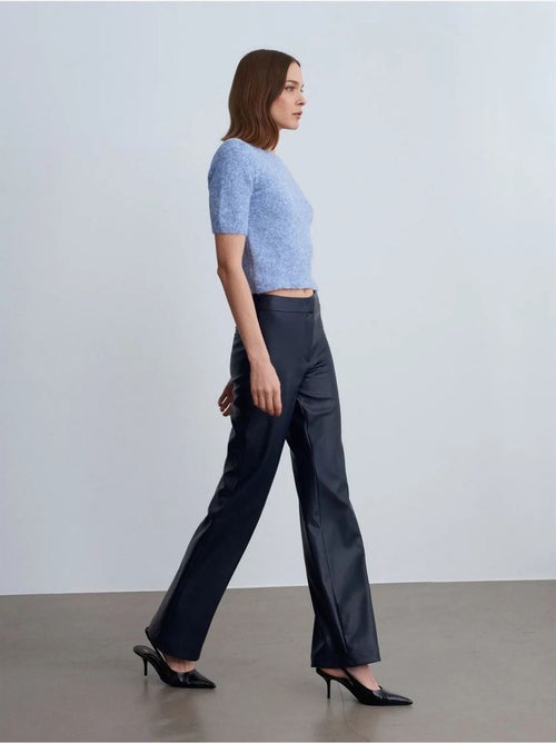 DILVIN Pantalon Évasé Femme En Simili Cuir - Kiabi DILVIN Pantalon Évasé Femme En Simili Cuir - Kiabi