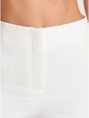 DILVIN Pantalon Évasé Taille Haute À Plis