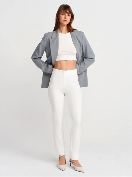 DILVIN Pantalon Évasé Taille Haute À Plis - Kiabi DILVIN Pantalon Évasé Taille Haute À Plis - Kiabi
