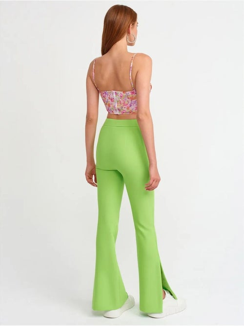DILVIN Pantalon Évasé Taille Haute Avec Fente - Kiabi