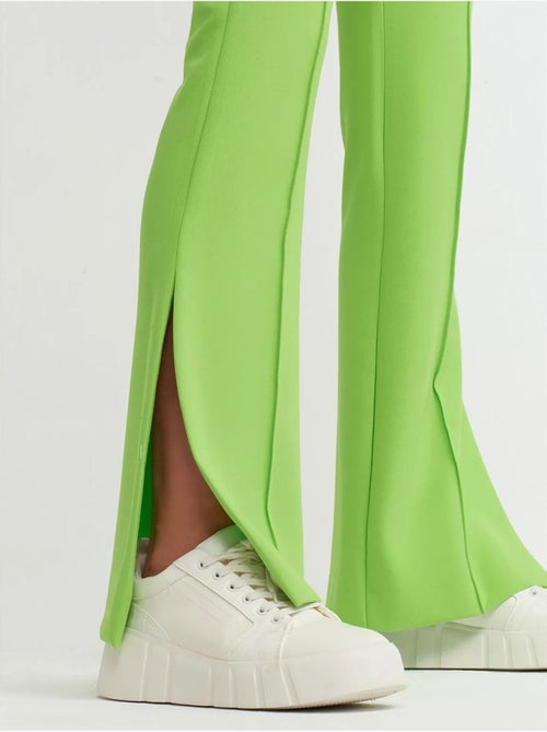 DILVIN Pantalon Évasé Taille Haute Avec Fente - Kiabi