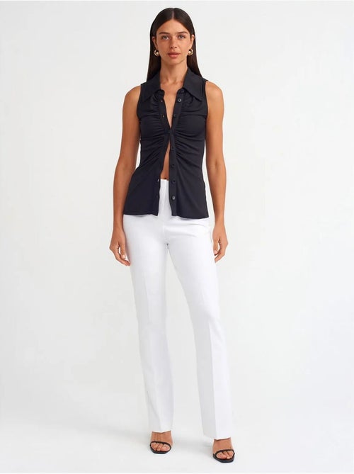 DILVIN Pantalon Évasé Taille Haute - Kiabi DILVIN Pantalon Évasé Taille Haute - Kiabi