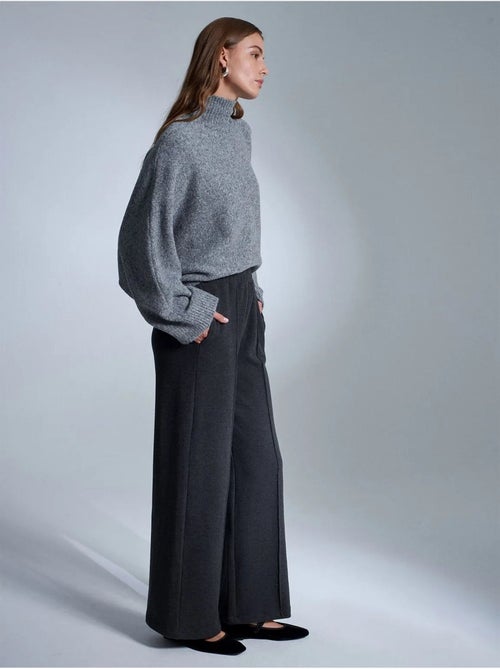 DILVIN Pantalon Femme À Jambes Larges Et Taille Élastique - Kiabi DILVIN Pantalon Femme À Jambes Larges Et Taille Élastique - Kiabi
