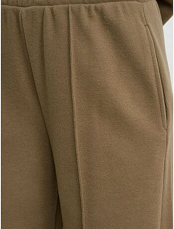 DILVIN Pantalon Femme À Jambes Larges Et Taille Élastique