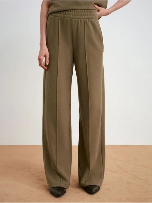 DILVIN Pantalon Femme À Jambes Larges Et Taille Élastique - Kiabi DILVIN Pantalon Femme À Jambes Larges Et Taille Élastique - Kiabi