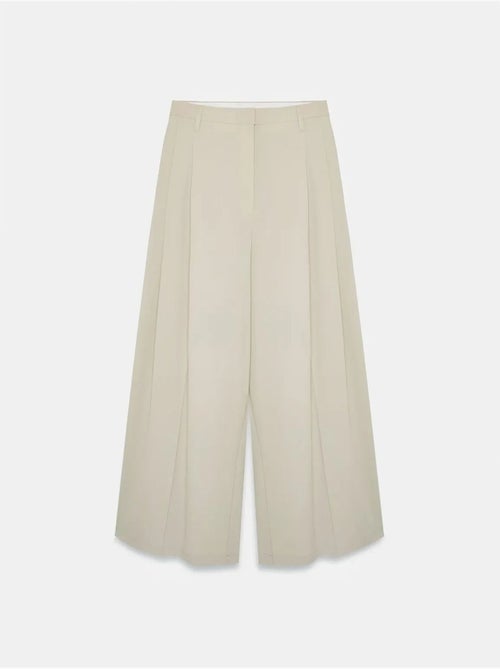 DILVIN Pantalon Femme À Taille Haute Et Jambe Large En Crêpe - Kiabi DILVIN Pantalon Femme À Taille Haute Et Jambe Large En Crêpe - Kiabi