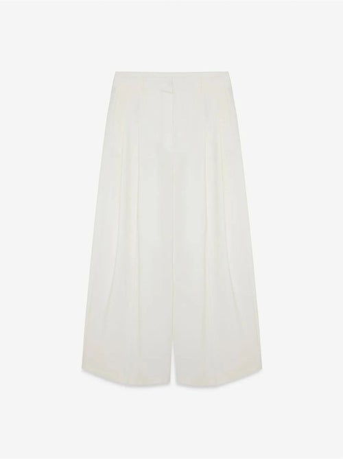 DILVIN Pantalon Femme À Taille Haute Et Jambe Large En Crêpe - Kiabi DILVIN Pantalon Femme À Taille Haute Et Jambe Large En Crêpe - Kiabi