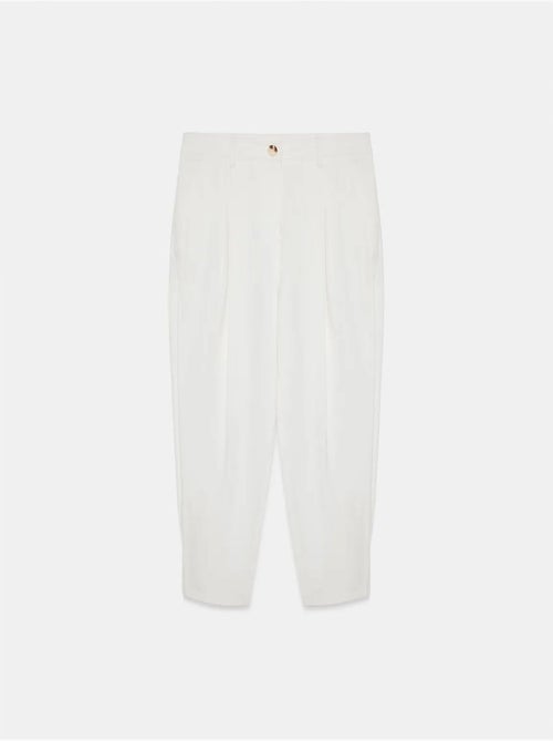 DILVIN Pantalon Femme À Taille Haute Et Jambe Large En Popeline - Kiabi