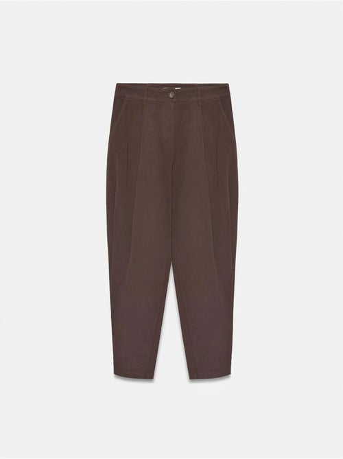 DILVIN Pantalon Femme À Taille Haute Et Jambe Large En Popeline - Kiabi DILVIN Pantalon Femme À Taille Haute Et Jambe Large En Popeline - Kiabi