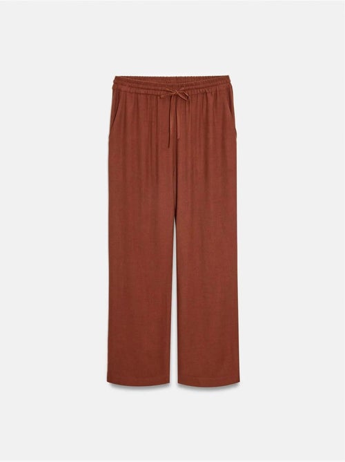 DILVIN Pantalon Femme Ample En Tissu Tissé À Taille À Cordon - Kiabi DILVIN Pantalon Femme Ample En Tissu Tissé À Taille À Cordon - Kiabi