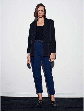 DILVIN Pantalon Femme Droit Avec Ceinture
