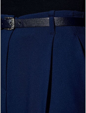 DILVIN Pantalon Femme Droit Avec Ceinture