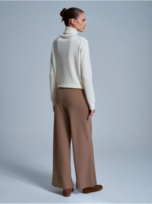 DILVIN Pantalon Femme En Maille À Jambe Large - Kiabi