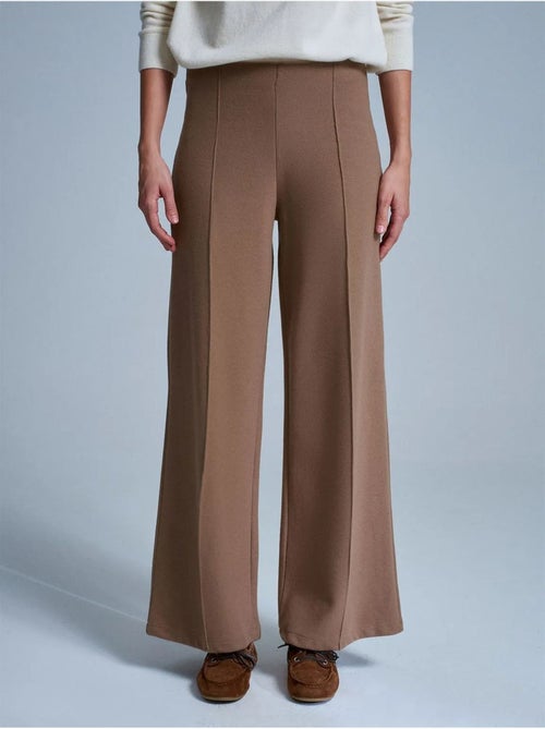DILVIN Pantalon Femme En Maille À Jambe Large - Kiabi