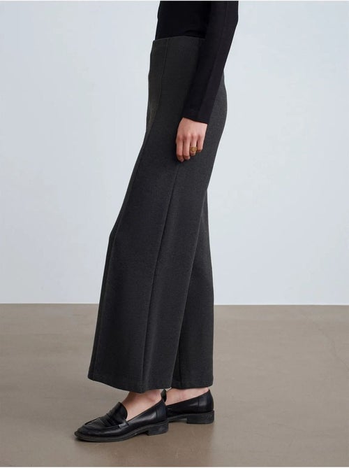 DILVIN Pantalon Femme En Maille À Jambe Large - Kiabi DILVIN Pantalon Femme En Maille À Jambe Large - Kiabi