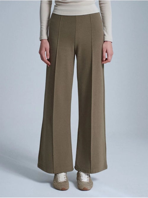 DILVIN Pantalon Femme En Maille À Jambe Large - Kiabi