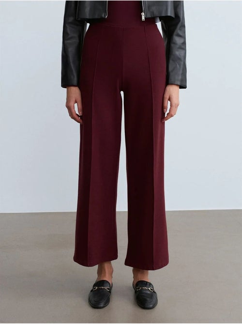 DILVIN Pantalon Femme En Maille À Jambe Large - Kiabi
