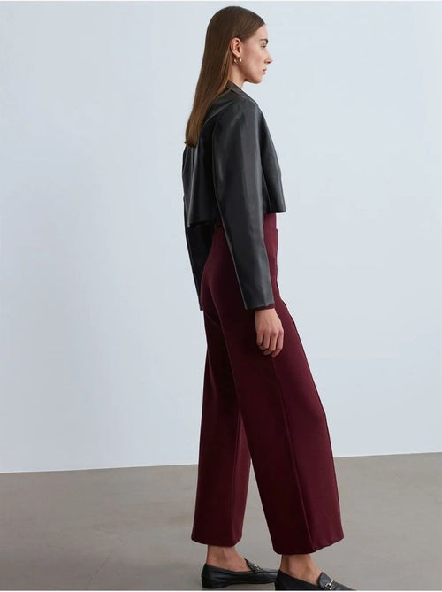 DILVIN Pantalon Femme En Maille À Jambe Large - Kiabi