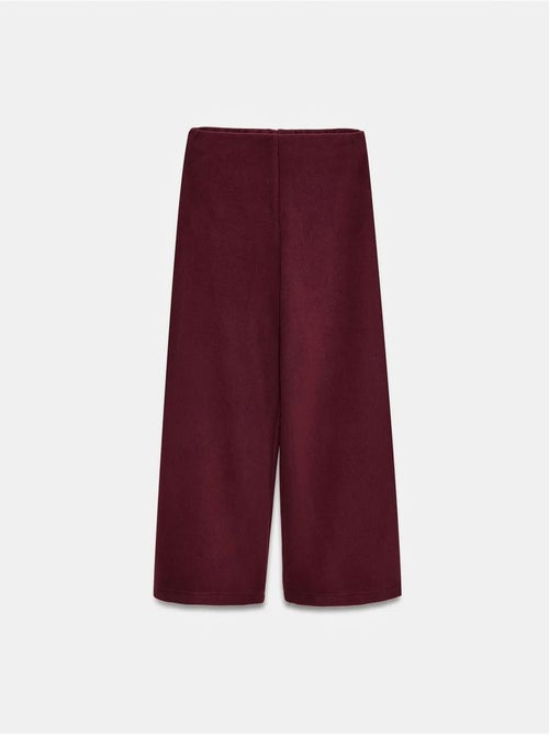 DILVIN Pantalon Femme En Maille À Taille Haute Et Jambe Large - Kiabi