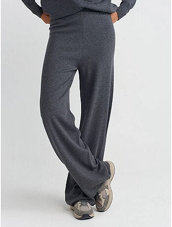 Pantalon femme en maille lurex à jambe large dilvin