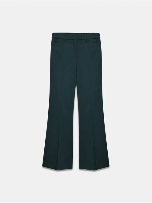 DILVIN Pantalon Femme Évasé Taille Haute En Gabardine - Kiabi