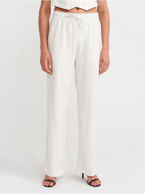 DILVIN Pantalon Femme Large À Rayures - Kiabi DILVIN Pantalon Femme Large À Rayures - Kiabi