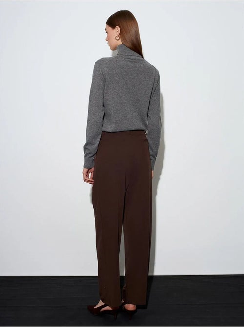 DILVIN Pantalon Femme Large À Taille Haute En Crêpe - Kiabi DILVIN Pantalon Femme Large À Taille Haute En Crêpe - Kiabi
