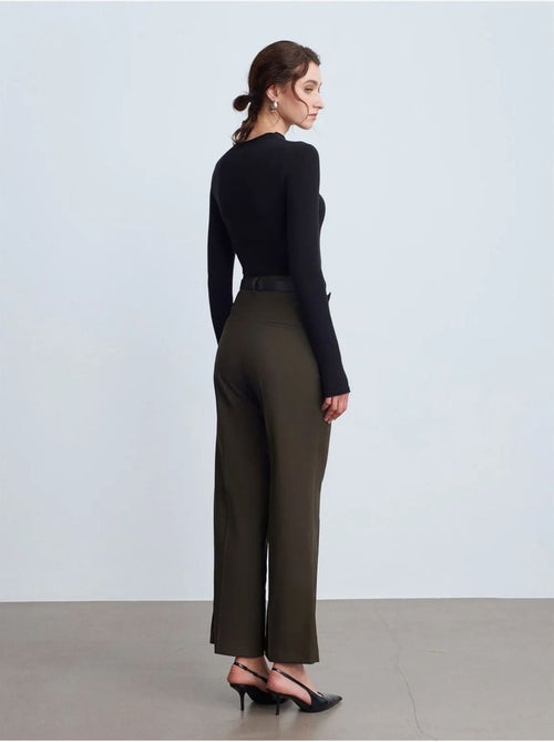 DILVIN Pantalon Femme Large En Crêpe À Plis - Kiabi DILVIN Pantalon Femme Large En Crêpe À Plis - Kiabi