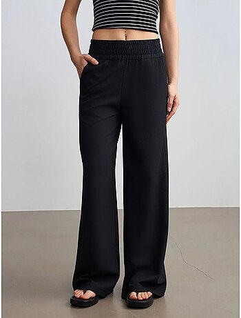 DILVIN Pantalon Femme Large En Crêpe