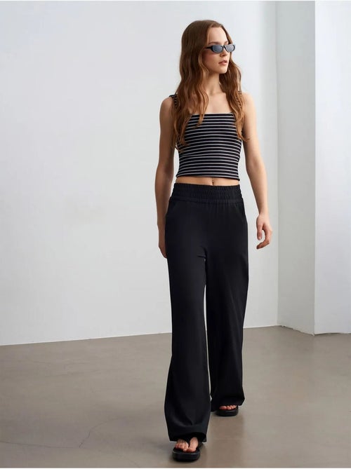 DILVIN Pantalon Femme Large En Crêpe - Kiabi