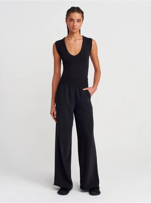 DILVIN Pantalon Femme Large En Crêpe - Kiabi