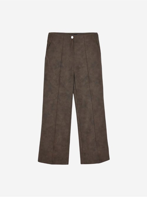 DILVIN Pantalon Femme Large En Simili Cuir À Taille Haute - Kiabi DILVIN Pantalon Femme Large En Simili Cuir À Taille Haute - Kiabi