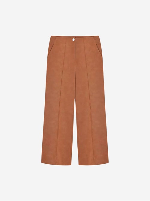 DILVIN Pantalon Femme Large En Simili Cuir À Taille Haute - Kiabi DILVIN Pantalon Femme Large En Simili Cuir À Taille Haute - Kiabi