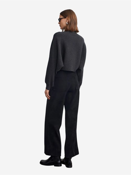 DILVIN Pantalon Femme Large En Simili Cuir À Taille Haute - Kiabi