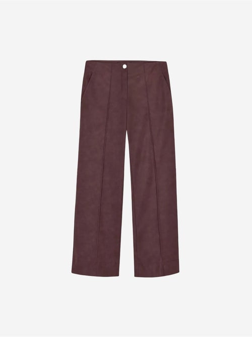 DILVIN Pantalon Femme Large En Simili Cuir À Taille Haute - Kiabi DILVIN Pantalon Femme Large En Simili Cuir À Taille Haute - Kiabi
