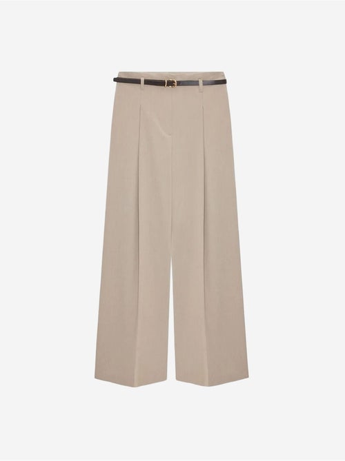DILVIN Pantalon Femme Palazzo En Crêpe Avec Ceinture - Kiabi DILVIN Pantalon Femme Palazzo En Crêpe Avec Ceinture - Kiabi