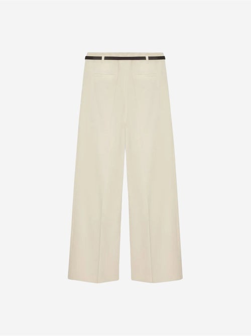 DILVIN Pantalon Femme Palazzo En Crêpe Avec Ceinture - Kiabi
