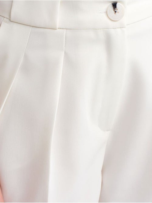 DILVIN Pantalon Femme Taille Haute À Jambe Large En Crêpe - Kiabi DILVIN Pantalon Femme Taille Haute À Jambe Large En Crêpe - Kiabi