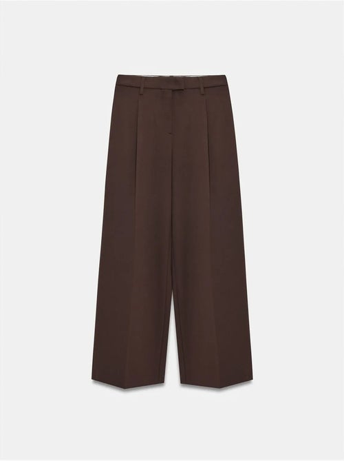 DILVIN Pantalon Femme Taille Haute À Jambe Large En Crêpe - Kiabi DILVIN Pantalon Femme Taille Haute À Jambe Large En Crêpe - Kiabi